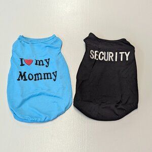 Bundle of Born To Be Loved Size *Small Dog Shirts Blue and Black